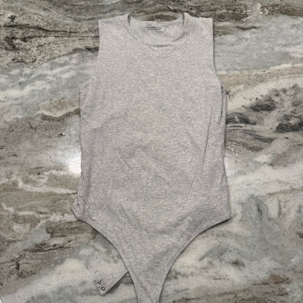 Gray Sleeveless Bodysuit